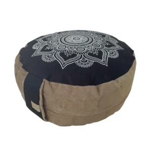 fekete-barna mandalás meditációs párna