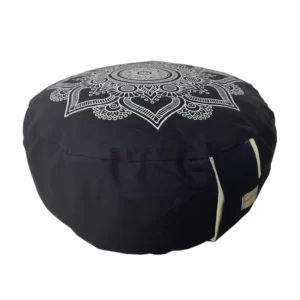 fekete mandalás meditációs párna